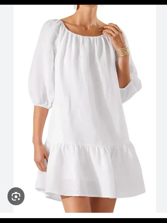 Tommy Bahama Dresses & Skirts - Tommy Bahama White Off-Shoulder Ruffle Hem Mini Dress